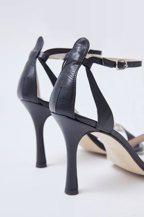 SANDALIAS PIEL NEGRO