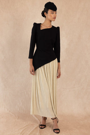 VESTIDO RAQUEL NEGRO/CRUDO