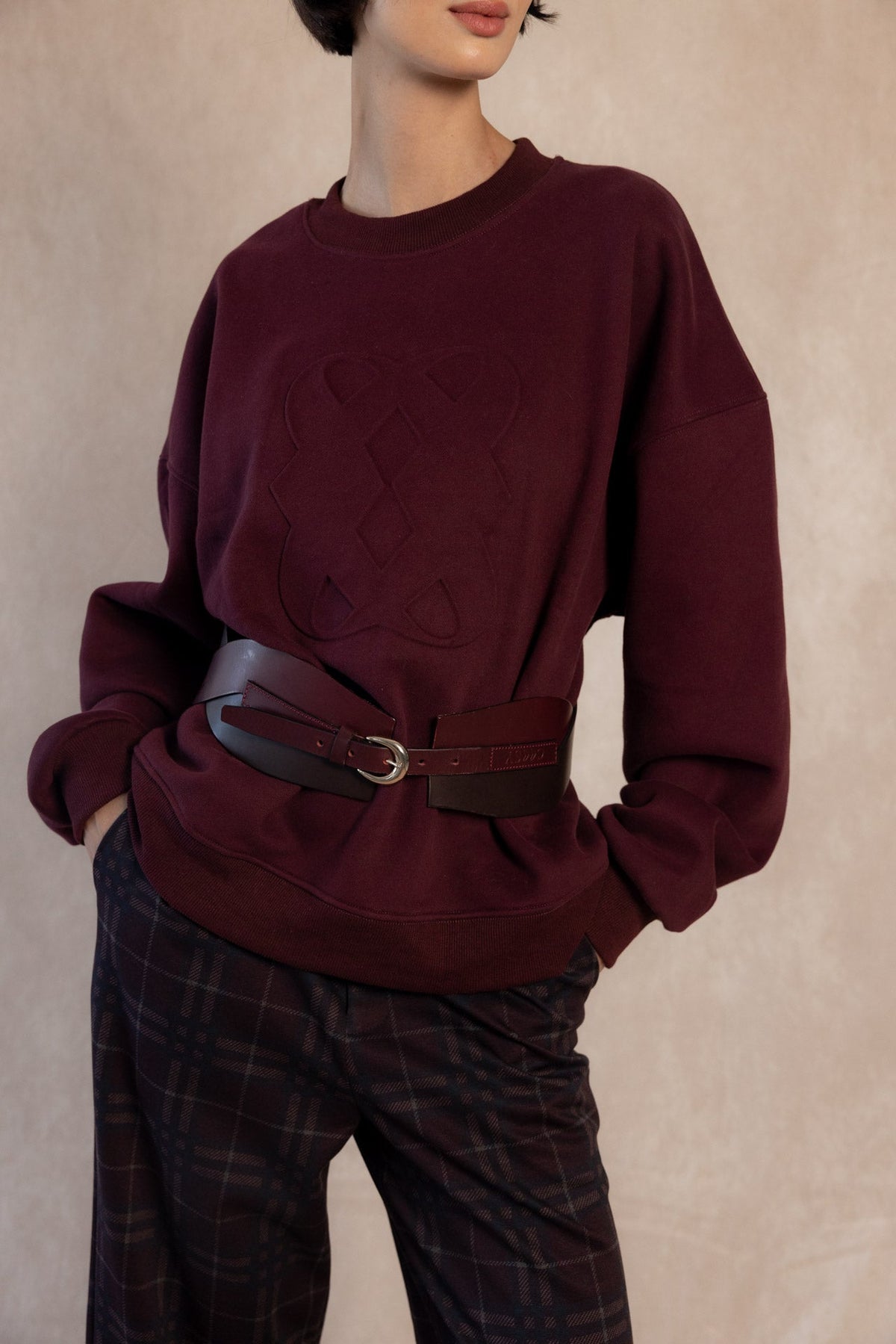 SUDADERA ENYA BURDEOS