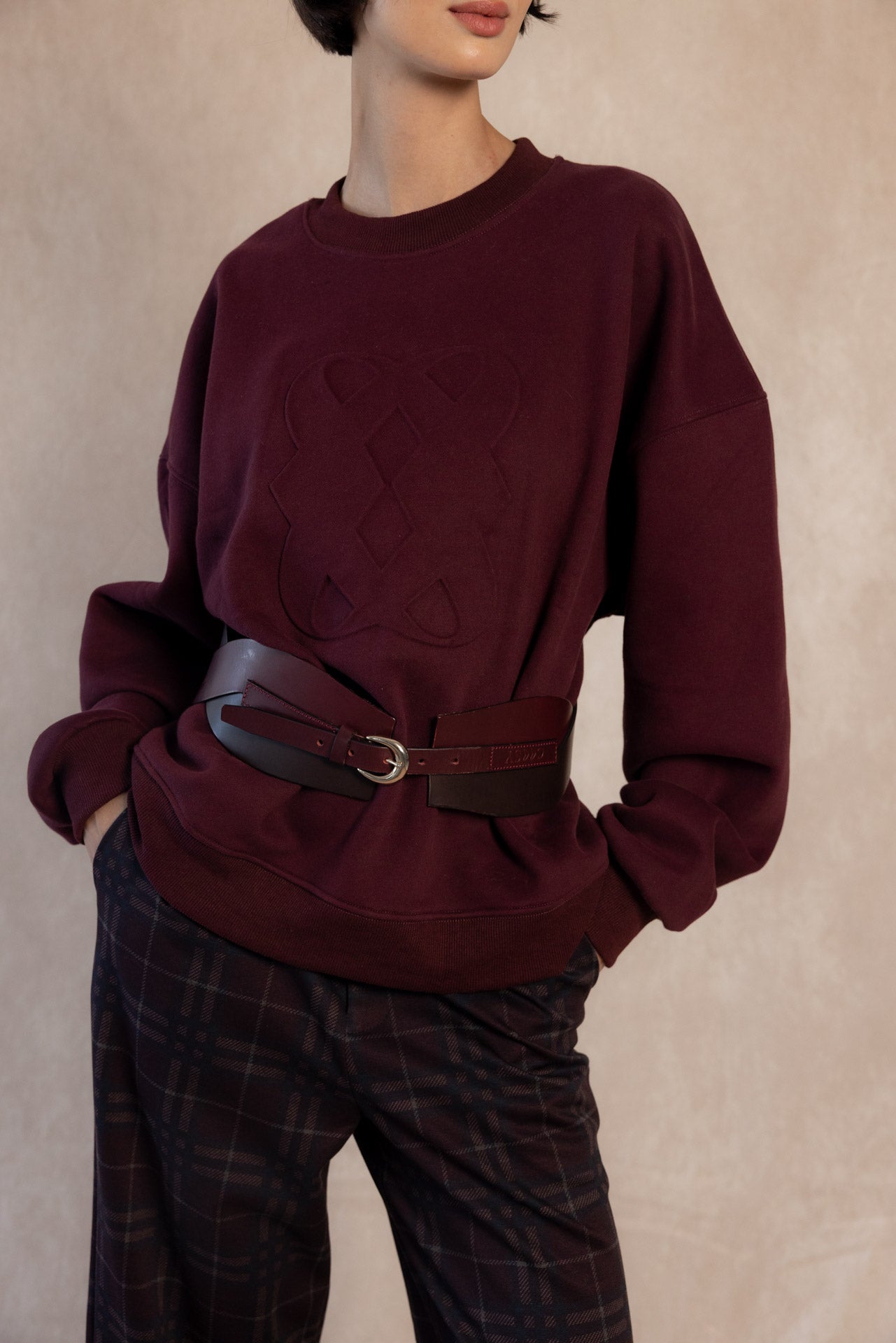 SUDADERA ENYA BURDEOS