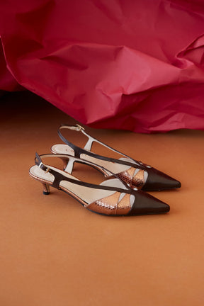 ZAPATO TACON MINI MARRON