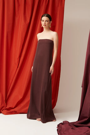 VESTIDO OLINDA BURDEOS