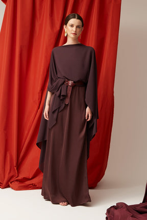 VESTIDO OLINDA BURDEOS