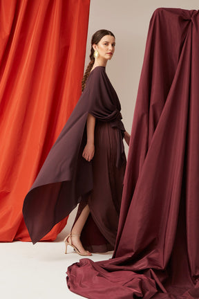 VESTIDO OLINDA BURDEOS