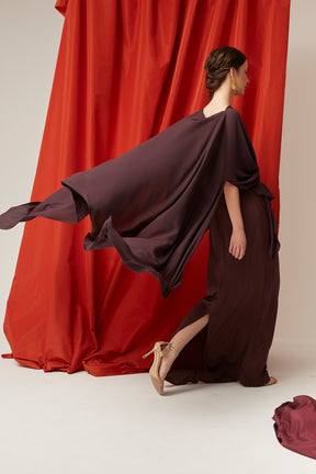 VESTIDO OLINDA BURDEOS