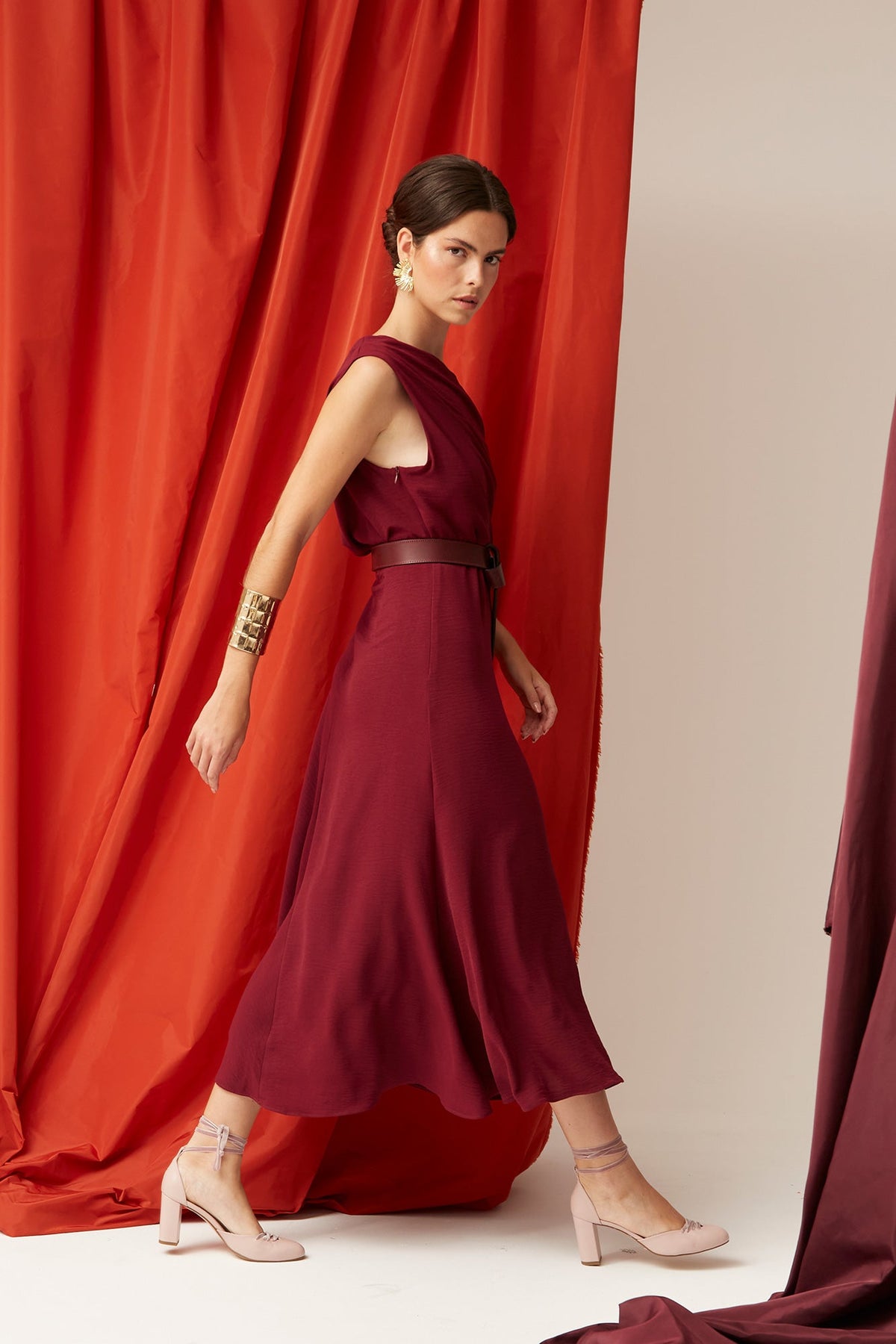 VESTIDO GISELA BURDEOS