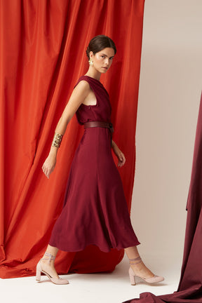 VESTIDO GISELA BURDEOS