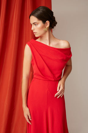 VESTIDO GISELA ROJO