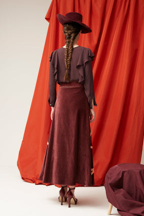 BLUSA ESTELA BURDEOS