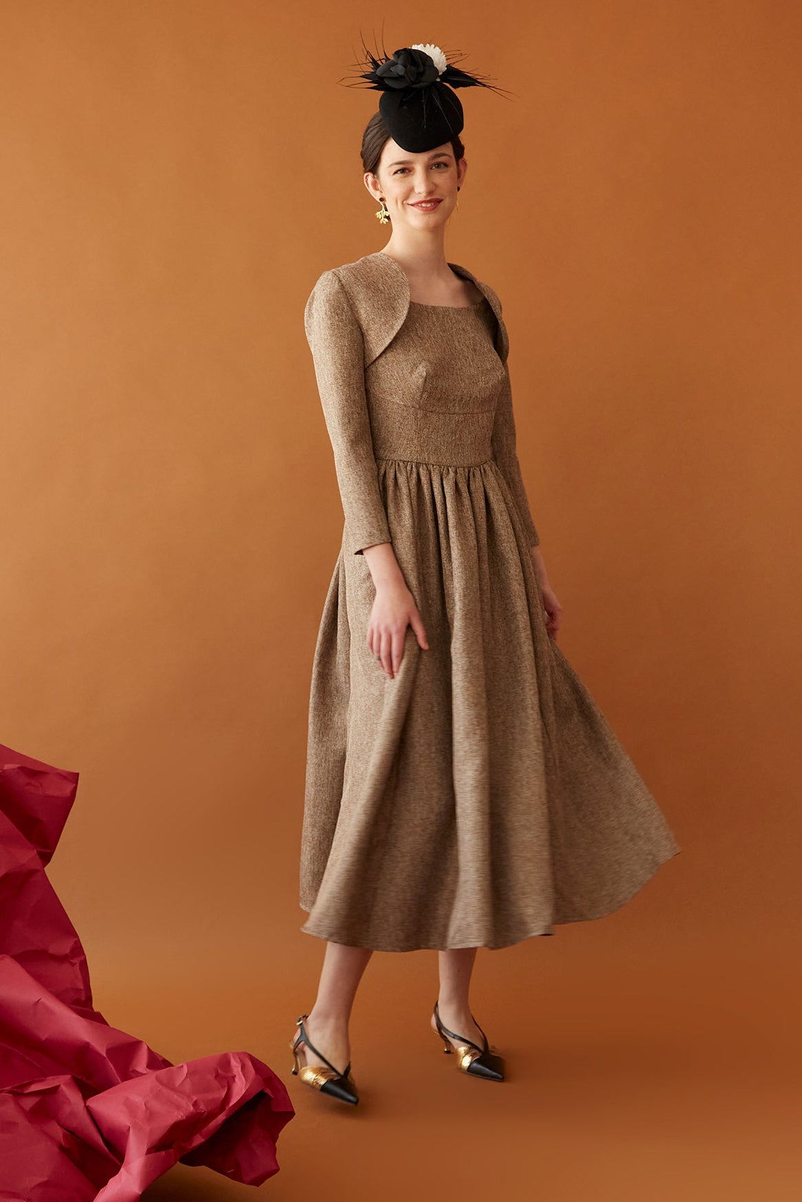 VESTIDO YORLENIS MARRON