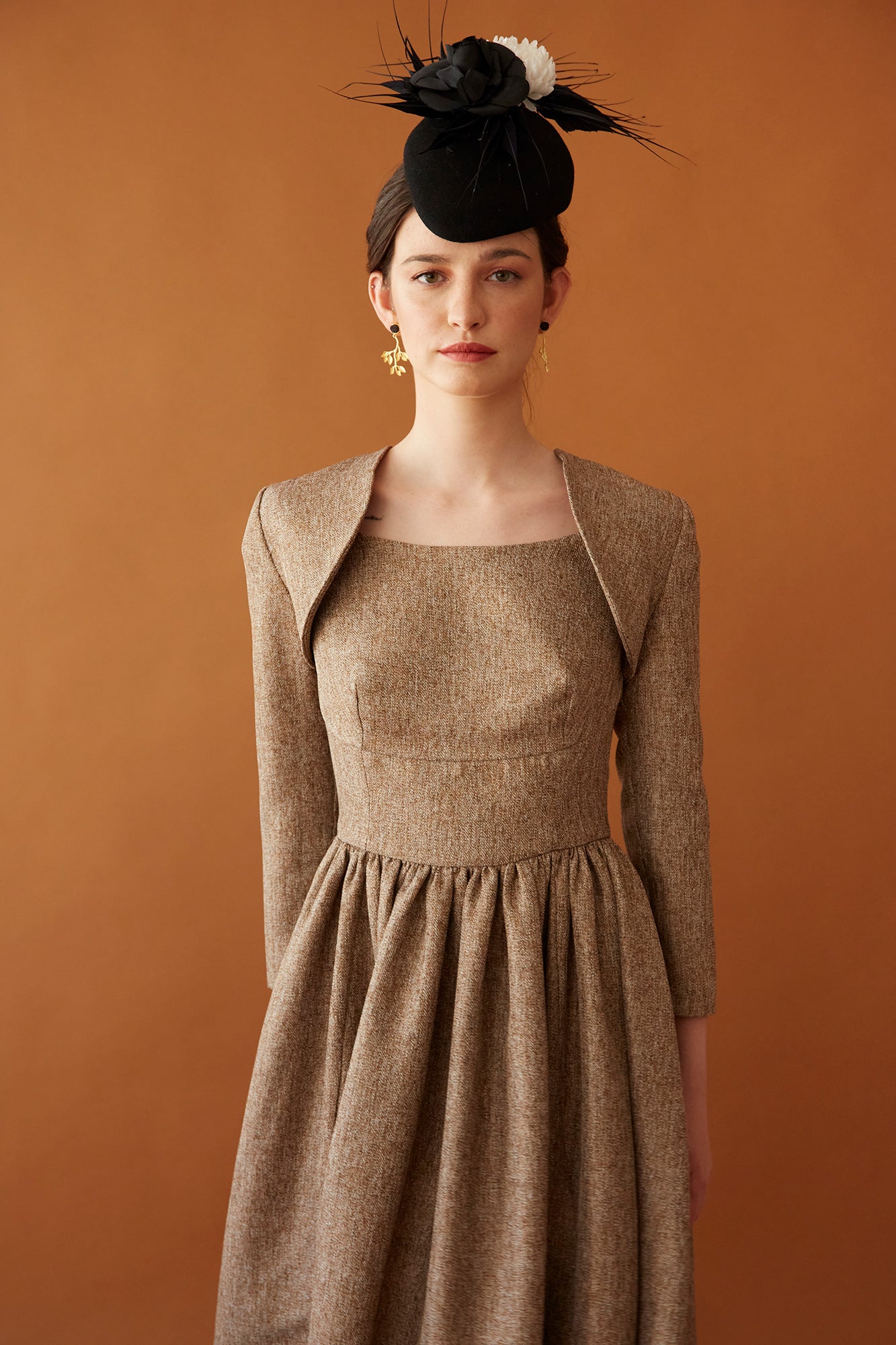 VESTIDO YORLENIS MARRON