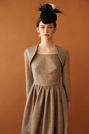 VESTIDO YORLENIS MARRON