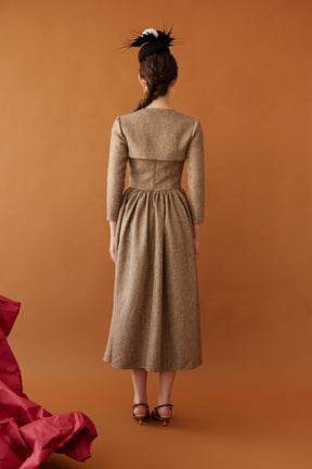 VESTIDO YORLENIS MARRON