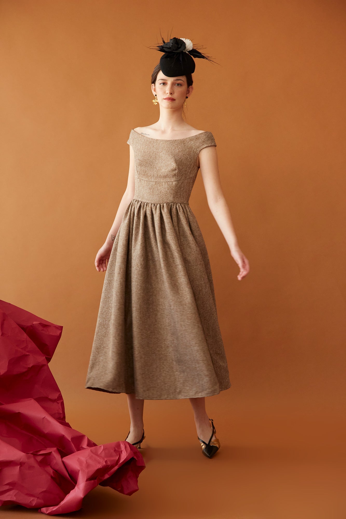 VESTIDO YORLENIS MARRON