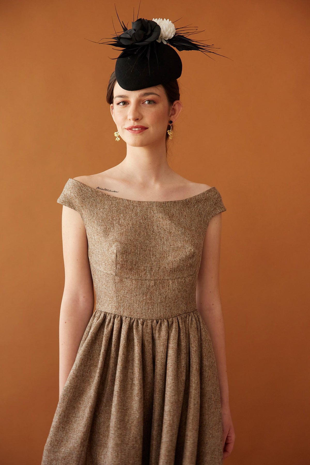 VESTIDO YORLENIS MARRON