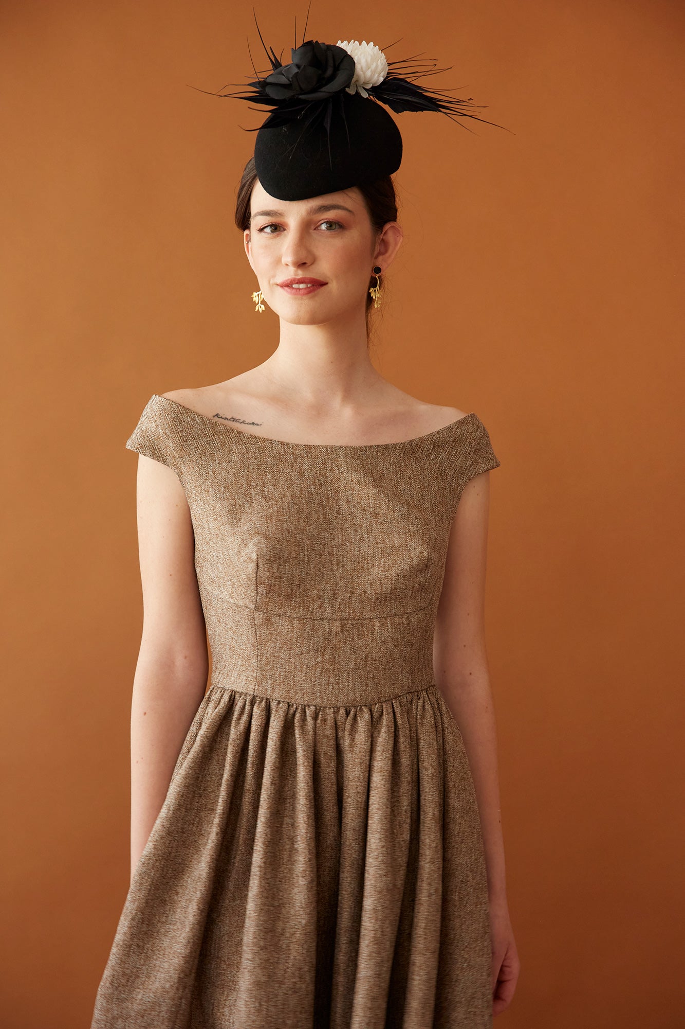 VESTIDO YORLENIS MARRON