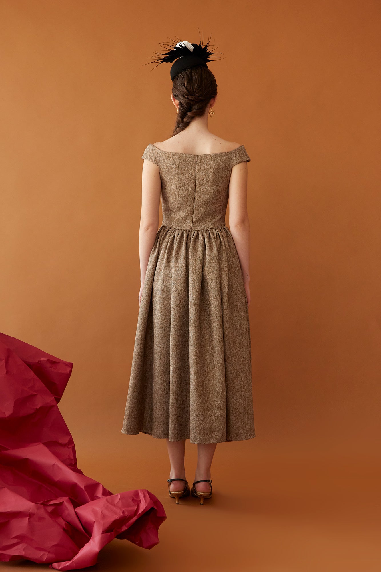 VESTIDO YORLENIS MARRON