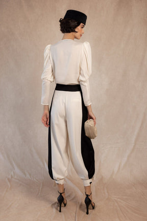 PANTALON ALVARITO BLANCO/NEGRO