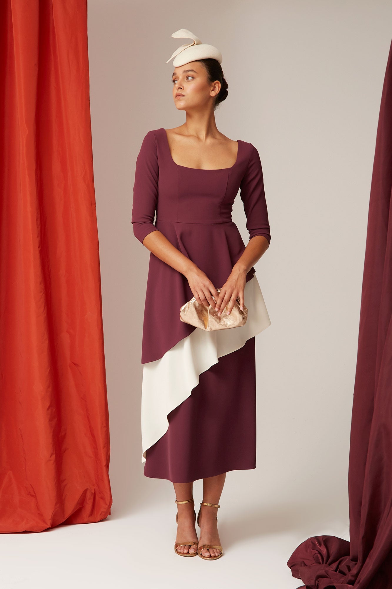 VESTIDO NEREA BURDEOS