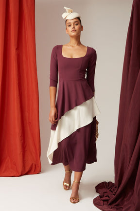 VESTIDO NEREA BURDEOS