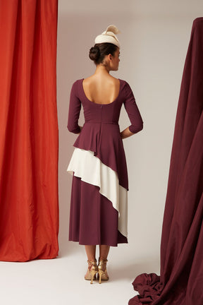 VESTIDO NEREA BURDEOS