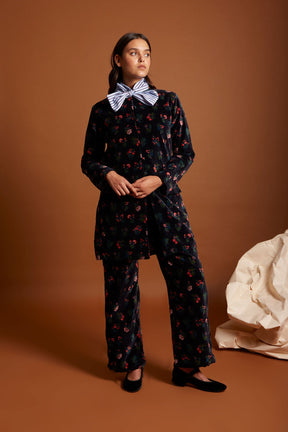 CHAQUETA MILANA FLORES MARINO