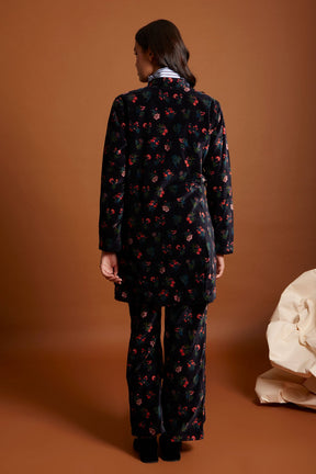 CHAQUETA MILANA FLORES MARINO