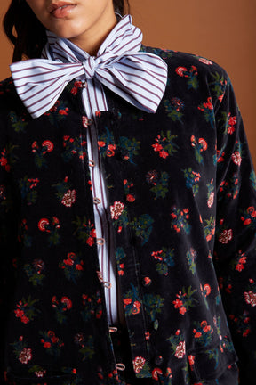 CHAQUETA MILANA FLORES MARINO