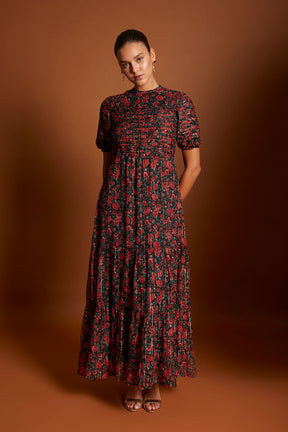 VESTIDO ADELE FLORES MULTICOLOR