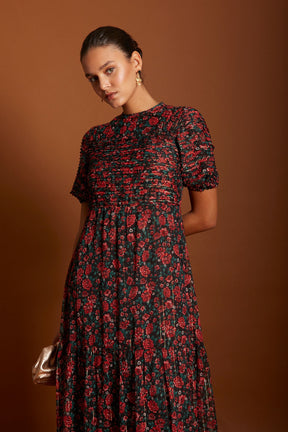 VESTIDO ADELE FLORES MULTICOLOR