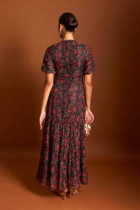 VESTIDO ADELE FLORES MULTICOLOR