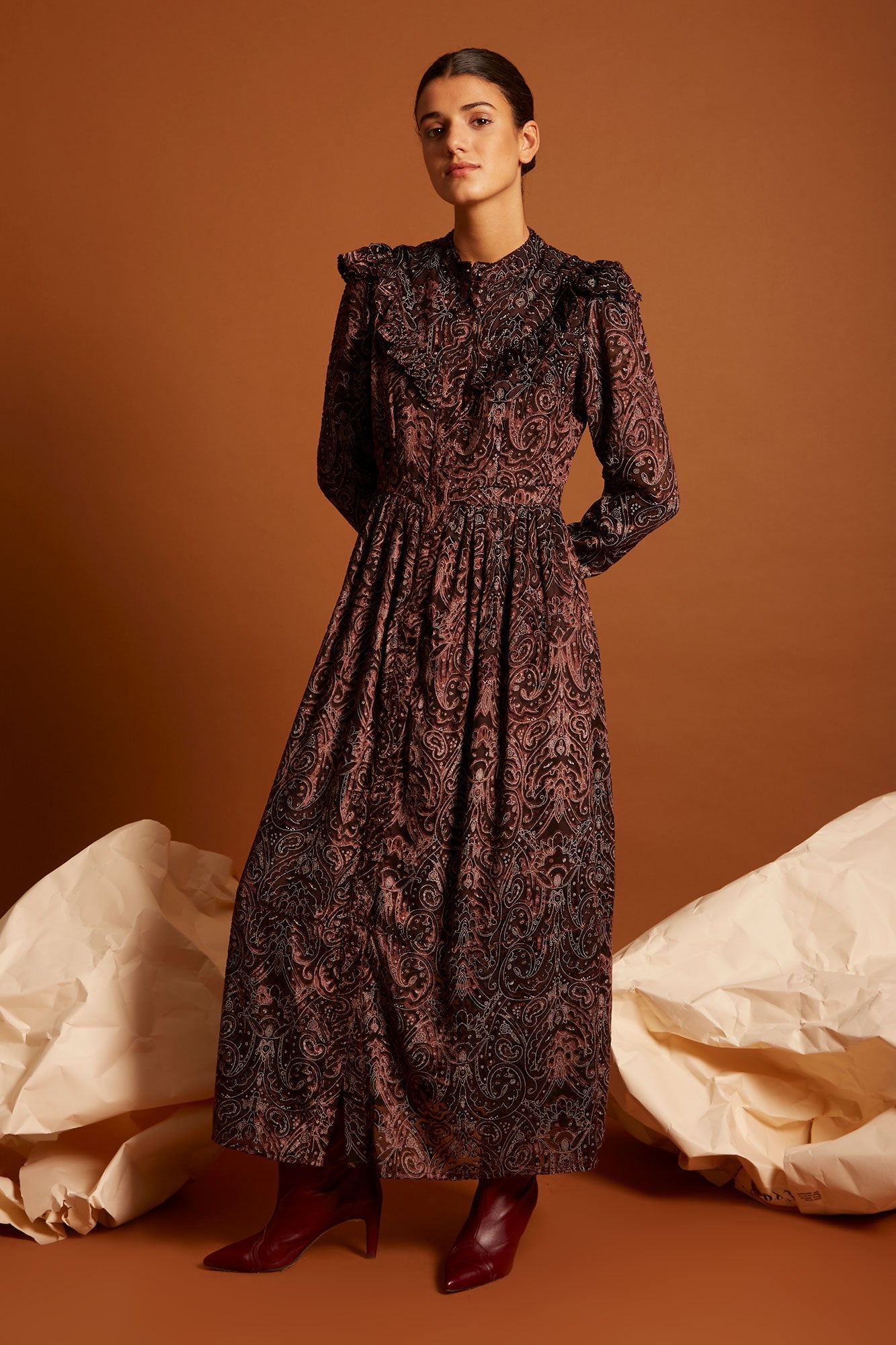 VESTIDO CONTESSA MARRON