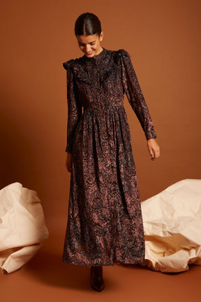 VESTIDO CONTESSA MARRON