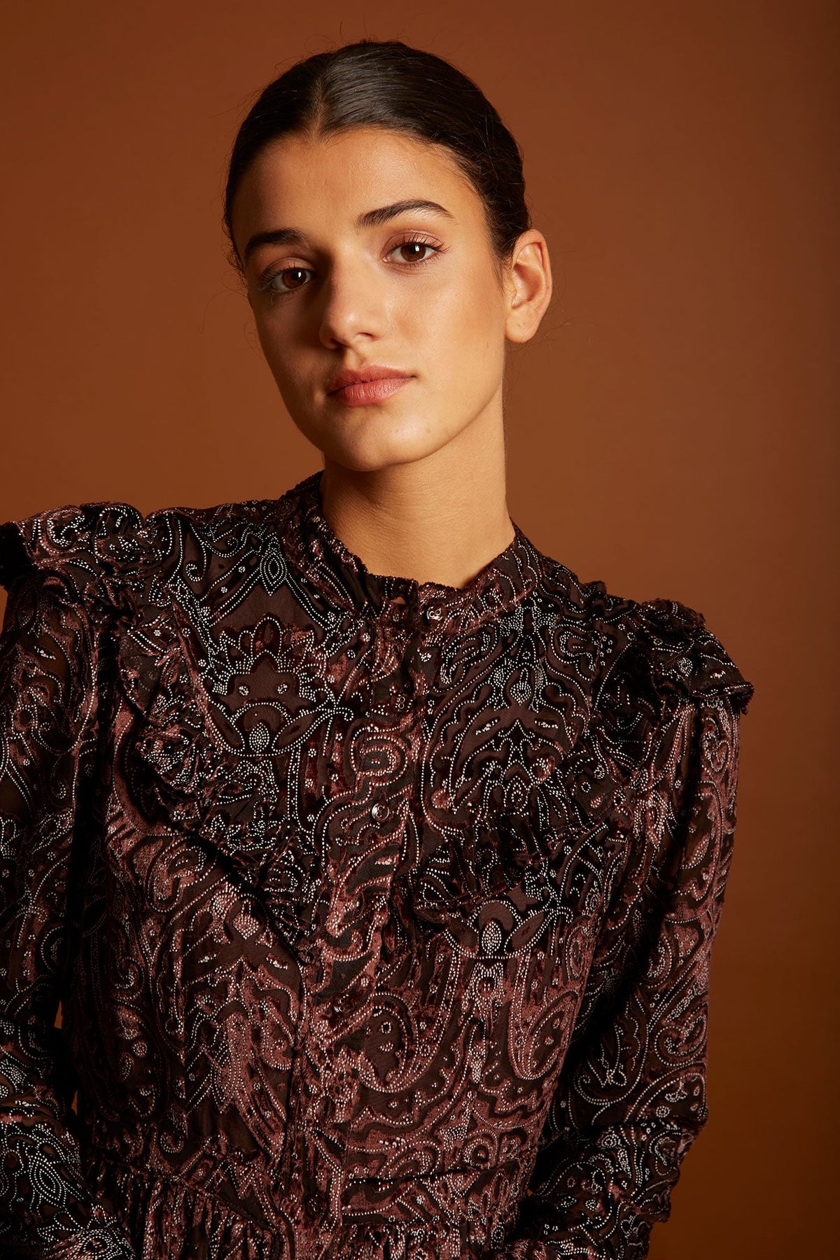 VESTIDO CONTESSA MARRON