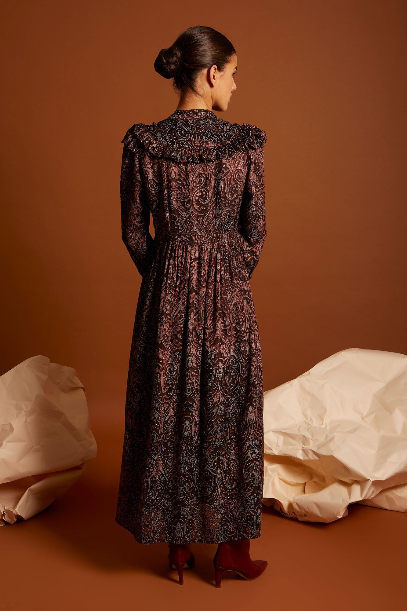 VESTIDO CONTESSA MARRON