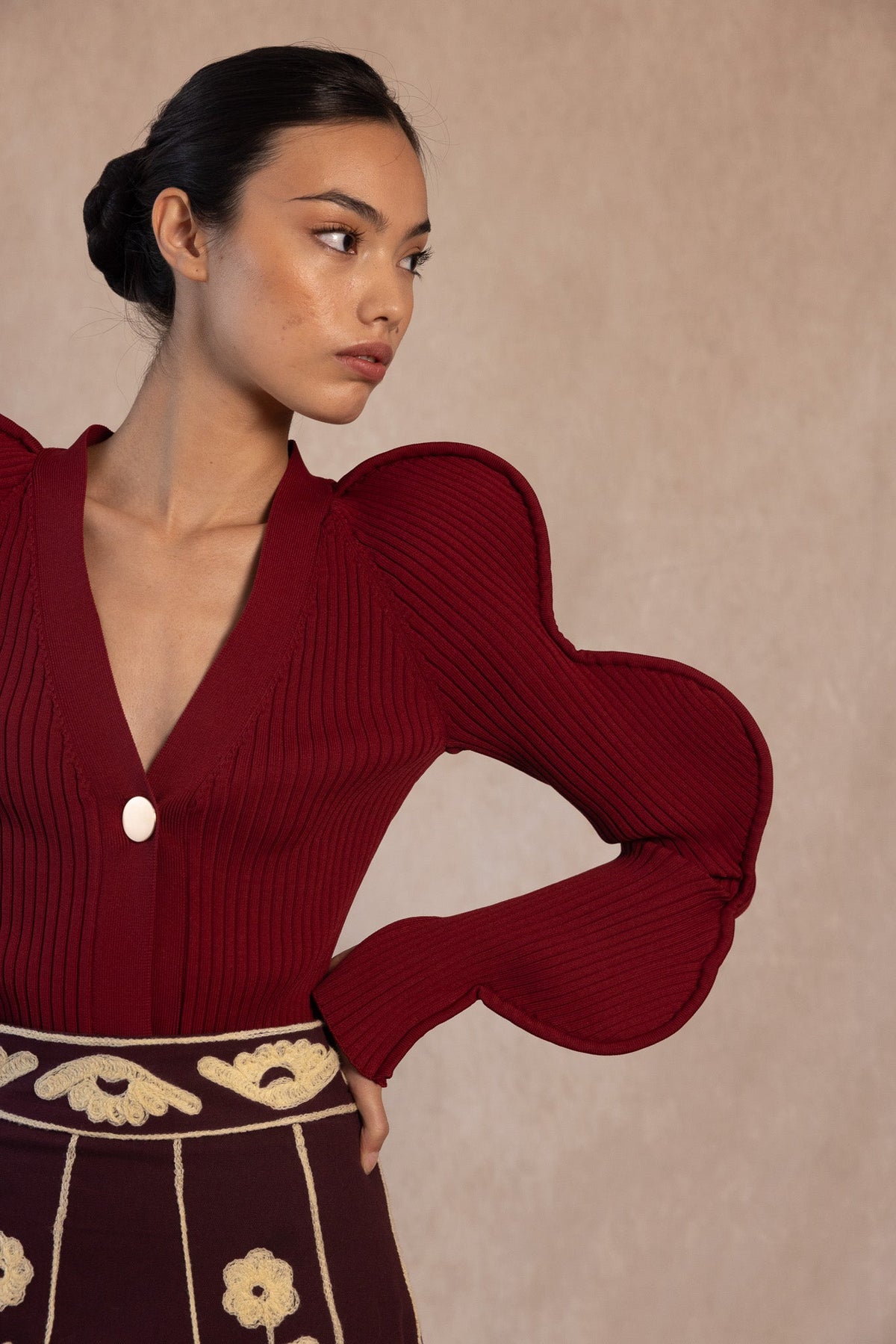 CHAQUETA NICOLETTA BURDEOS