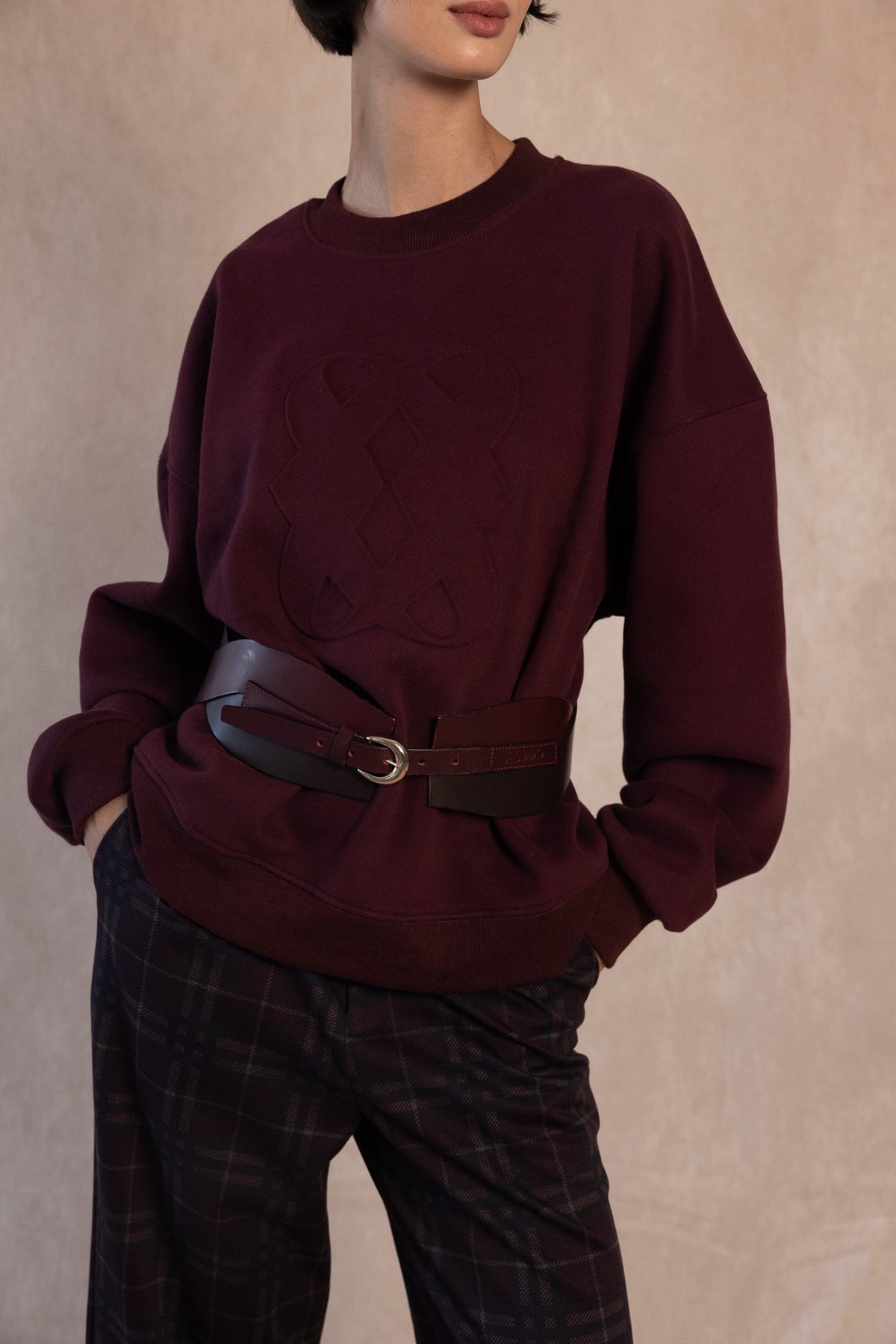 SUDADERA ENYA BURDEOS