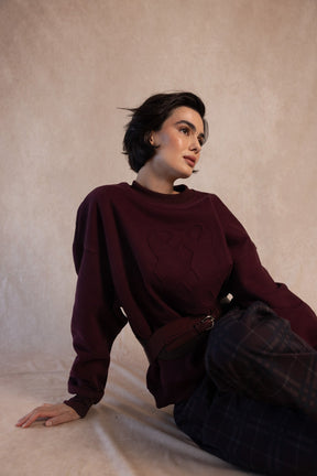 SUDADERA ENYA BURDEOS