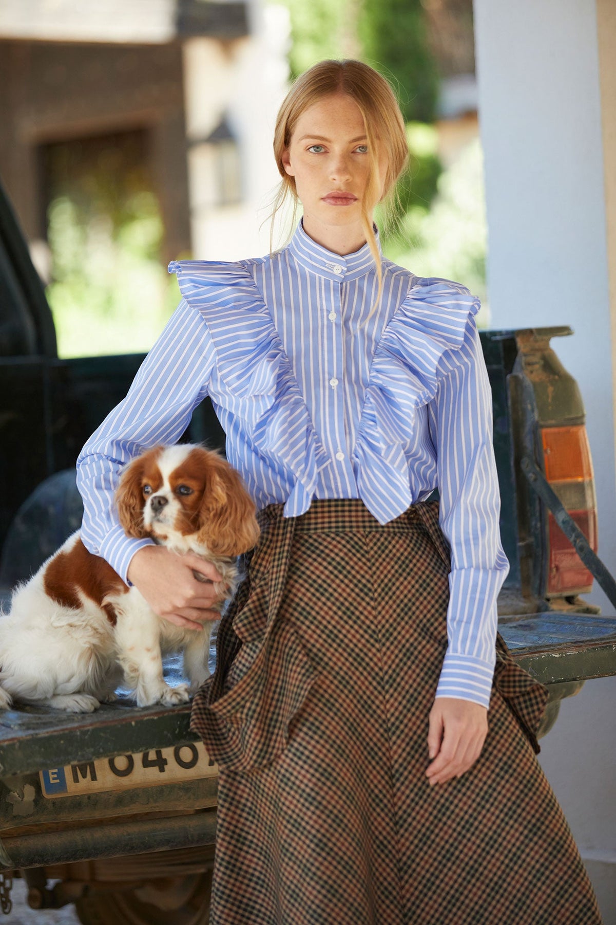 CAMISA ARES RAYAS AZUL