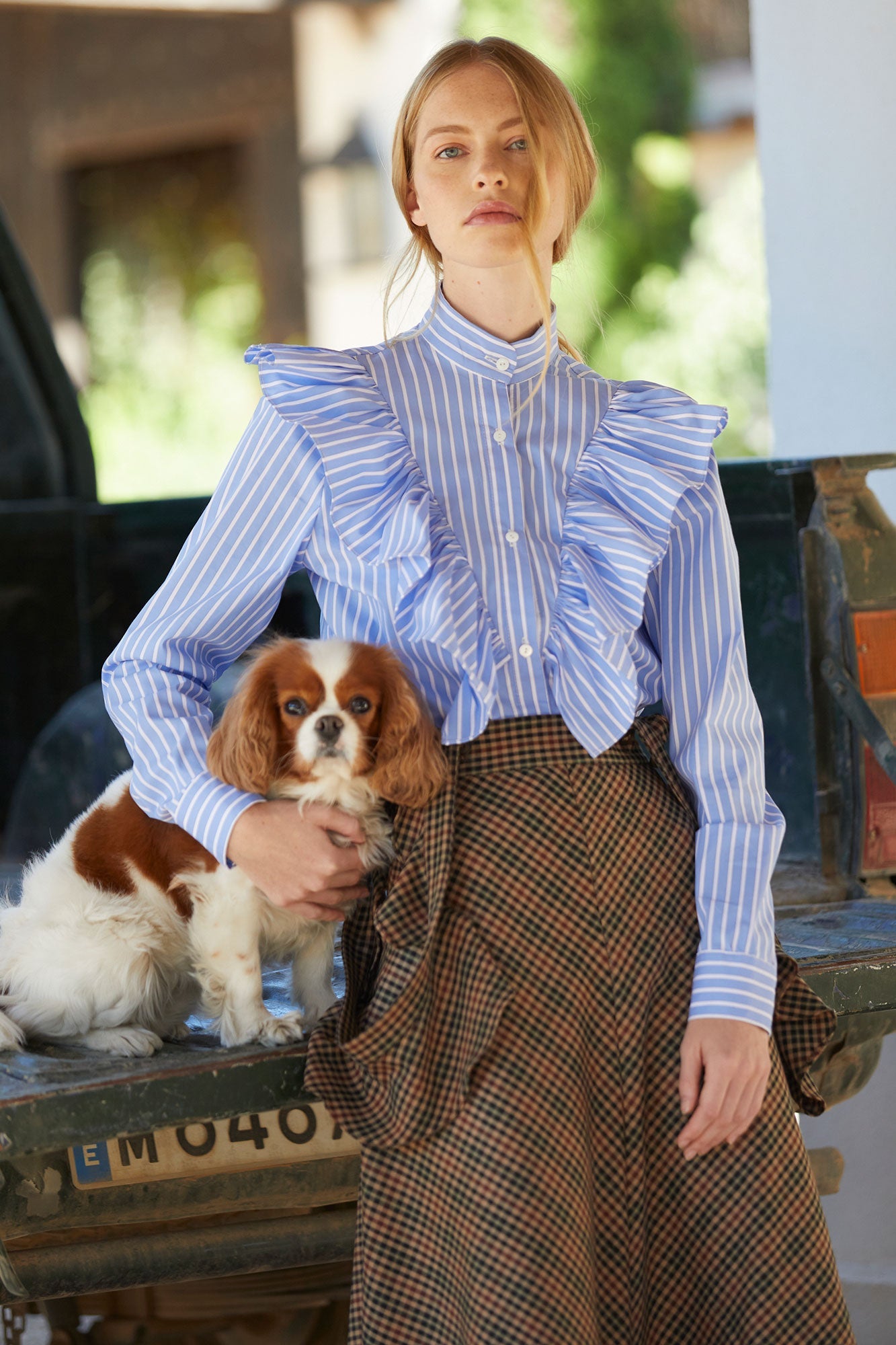 CAMISA ARES RAYAS AZUL