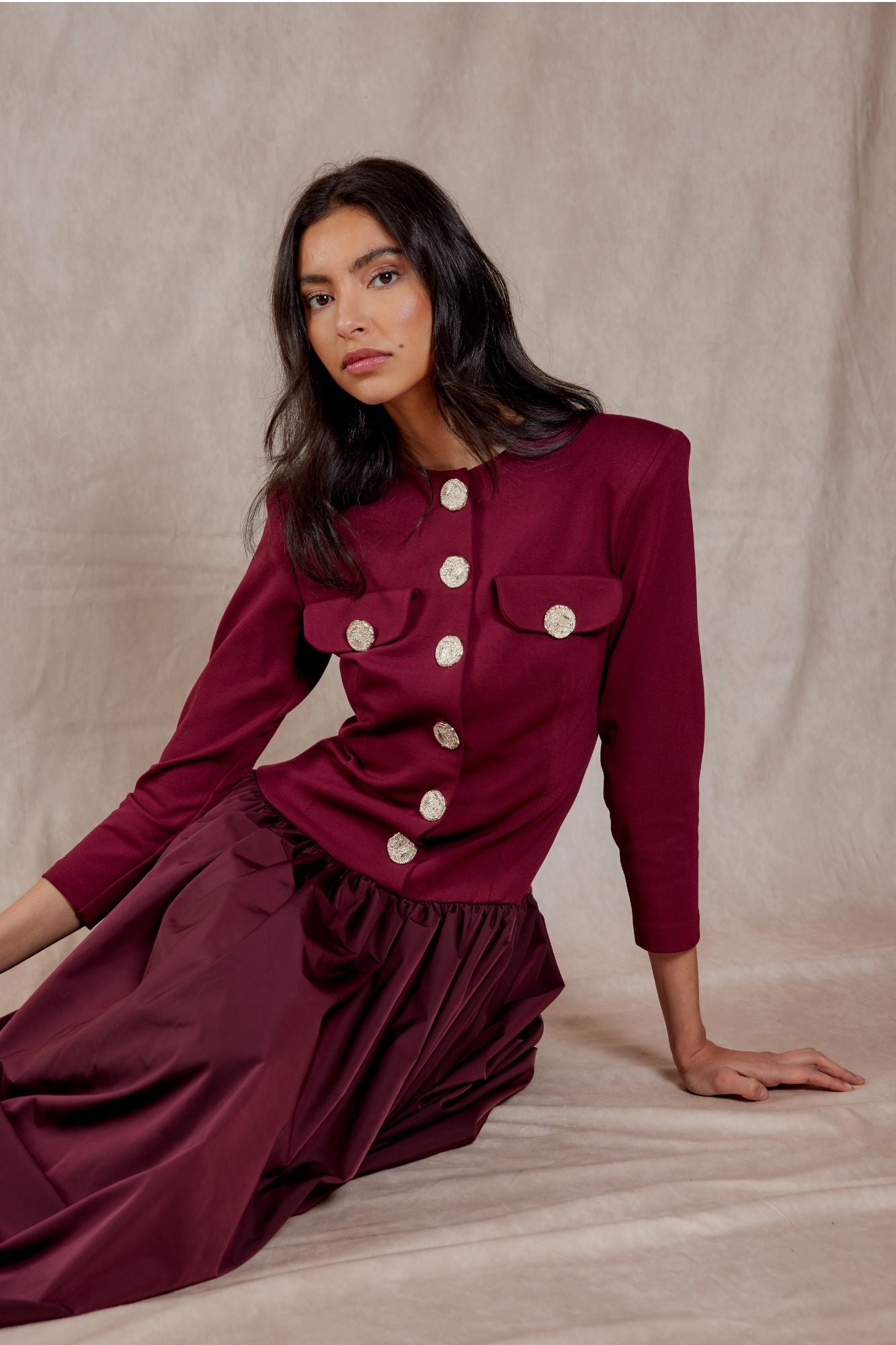 VESTIDO MATEO GRANATE