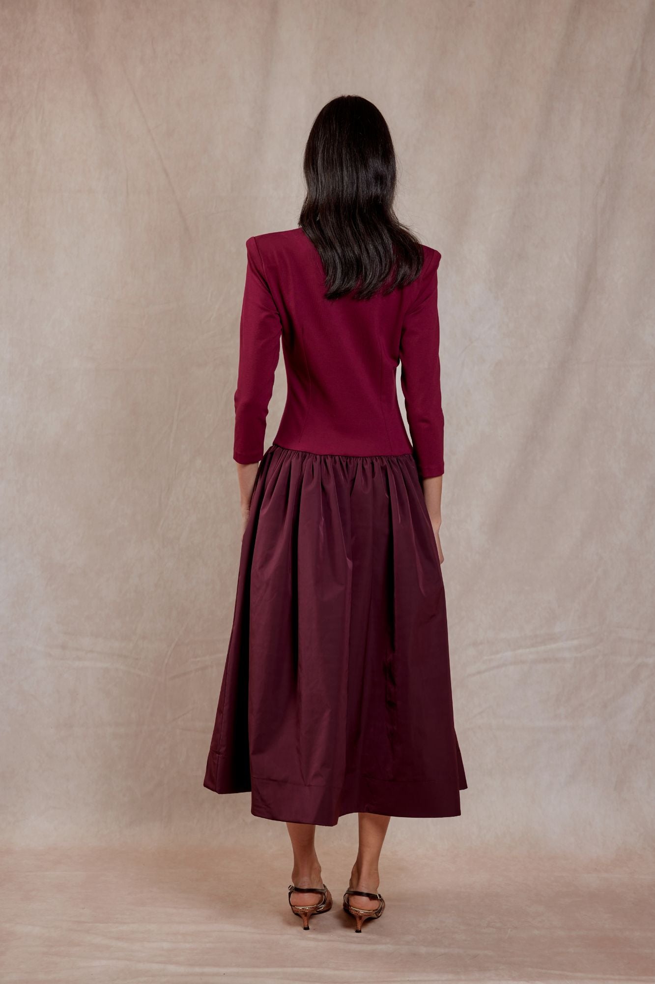 VESTIDO MATEO GRANATE