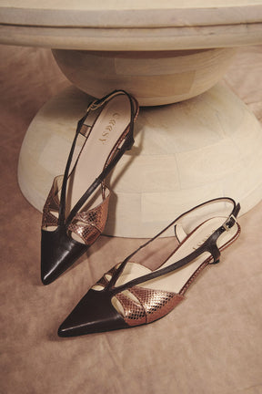 ZAPATO TACON MINI MARRON