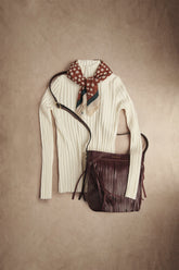 PAÑUELO DOTS BURDEOS